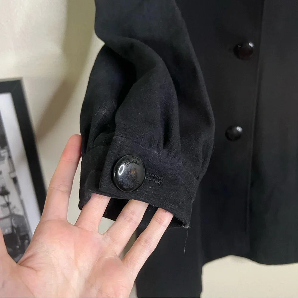 Guess Classic Black Pea Coat - Picture 4 of 14
